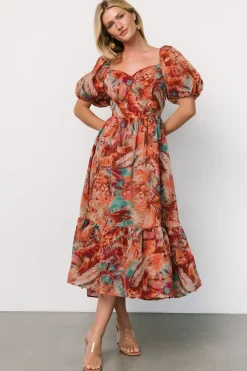 Hot Baltic Born Ferentino Puff Sleeve Dress | Multi