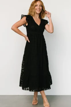 Clearance Baltic Born Ferrara Lace Maxi Dress | Black
