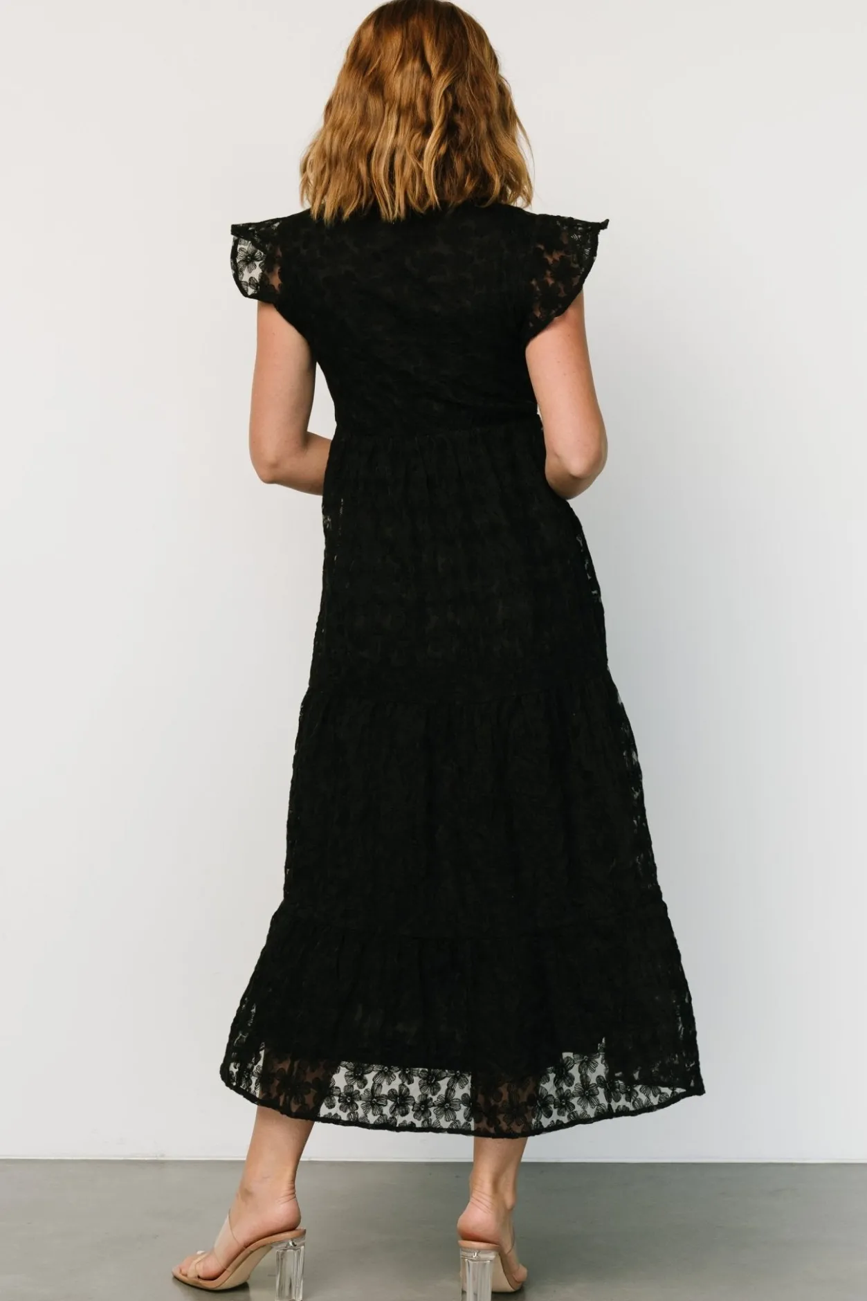Clearance Baltic Born Ferrara Lace Maxi Dress | Black