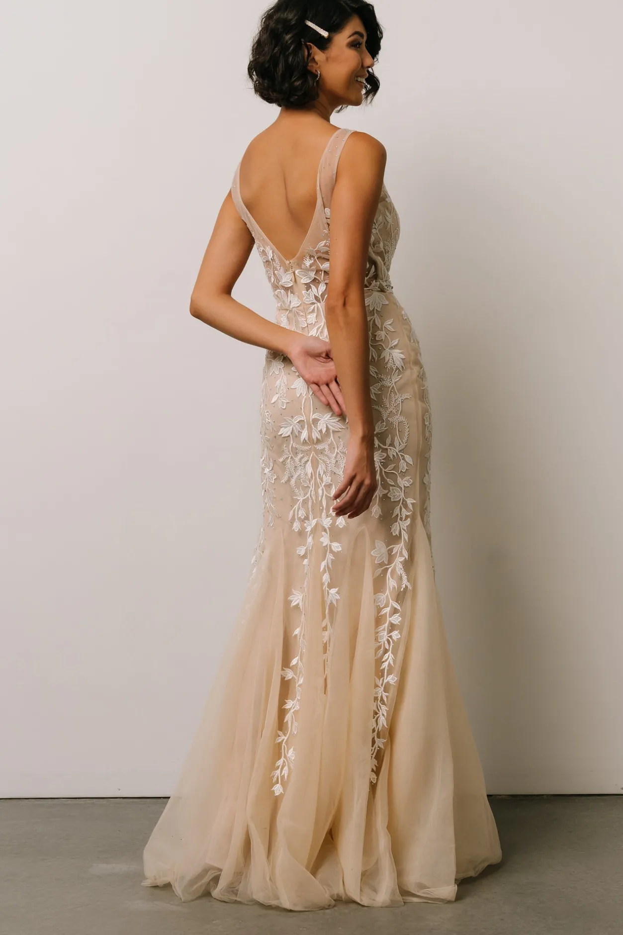 Sale Baltic Born Fleurette Bridal Gown | Beige + Ivory Beige+Ivory