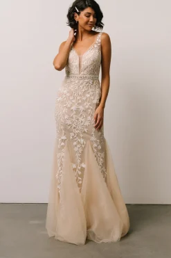 Sale Baltic Born Fleurette Bridal Gown | Beige + Ivory Beige+Ivory