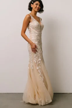 Sale Baltic Born Fleurette Bridal Gown | Beige + Ivory Beige+Ivory