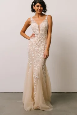 Sale Baltic Born Fleurette Bridal Gown | Beige + Ivory Beige+Ivory