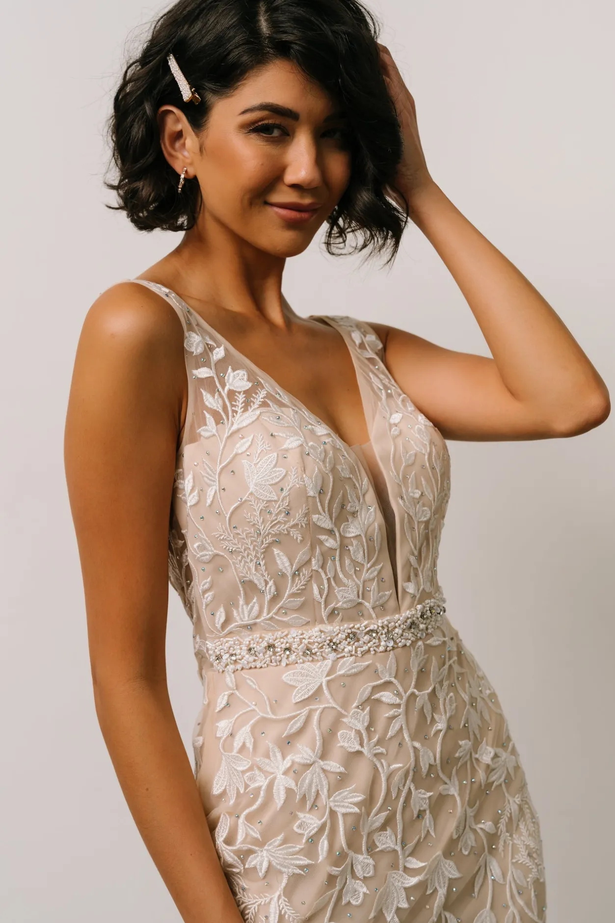 Sale Baltic Born Fleurette Bridal Gown | Beige + Ivory Beige+Ivory