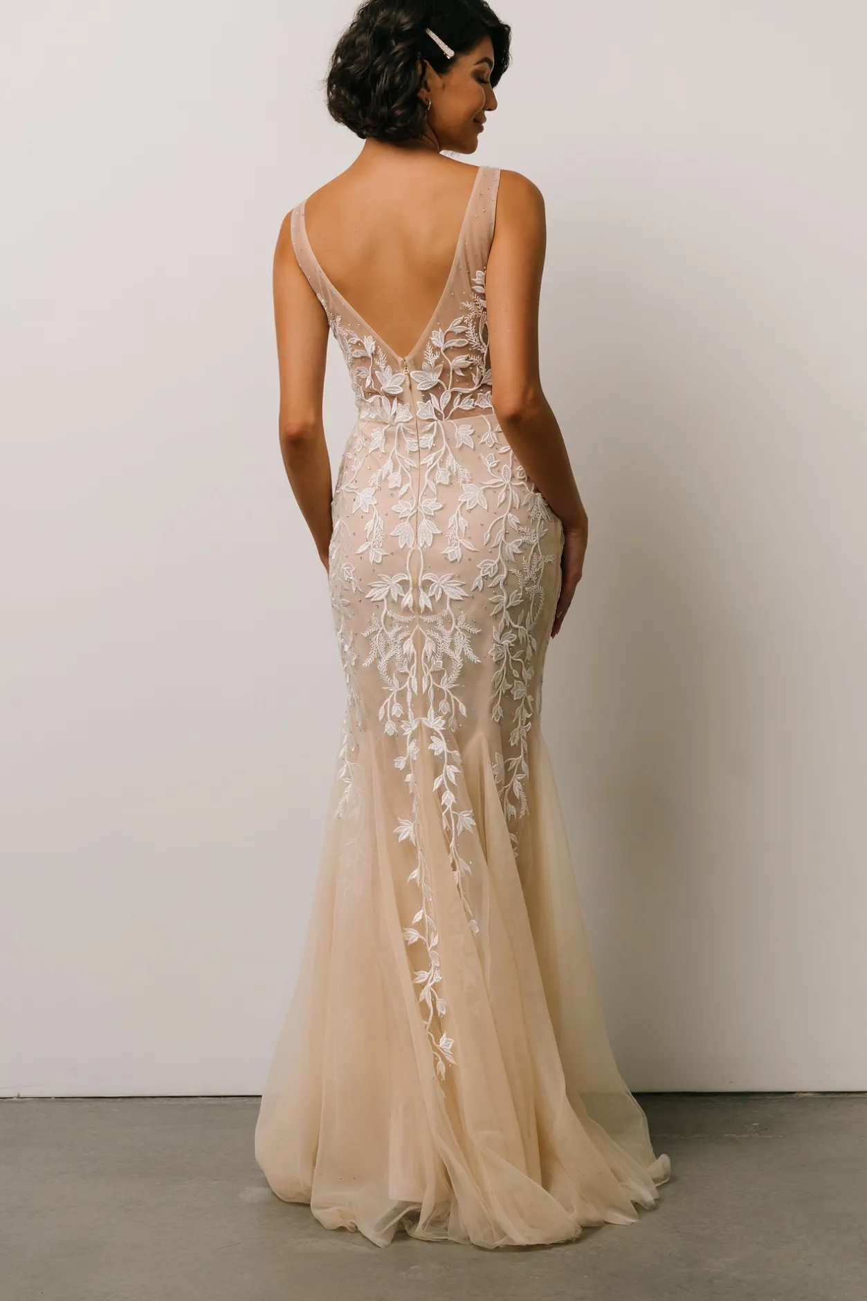 Sale Baltic Born Fleurette Bridal Gown | Beige + Ivory Beige+Ivory