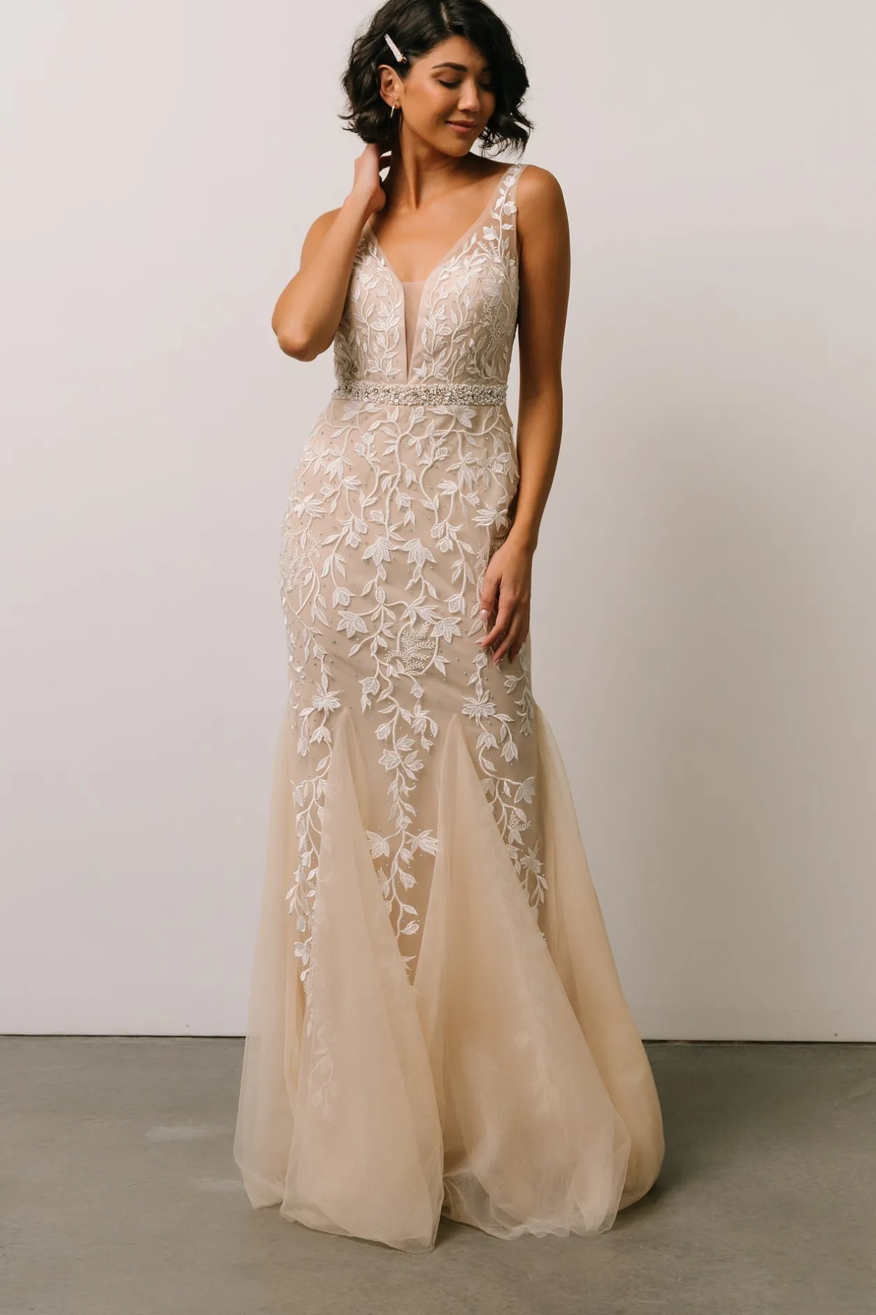 Sale Baltic Born Fleurette Bridal Gown | Beige + Ivory Beige+Ivory