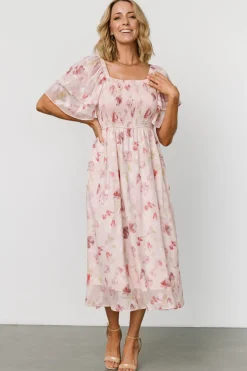 Online Baltic Born Flora Midi Dress | Blush Print BlushPrint
