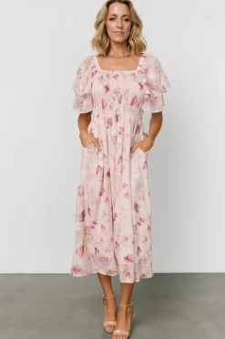 Online Baltic Born Flora Midi Dress | Blush Print BlushPrint