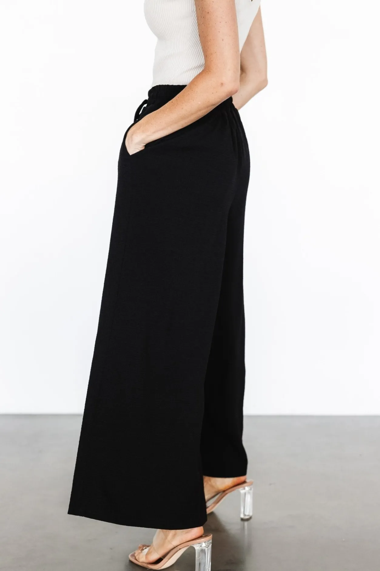 Fashion Baltic Born Florence Textured Pants | Black