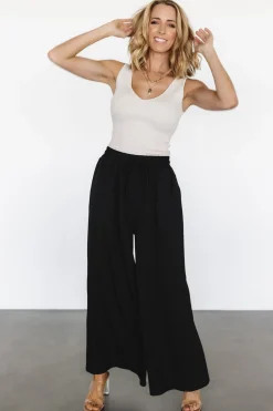 Fashion Baltic Born Florence Textured Pants | Black