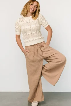 Hot Baltic Born Florence Textured Pants | Beige