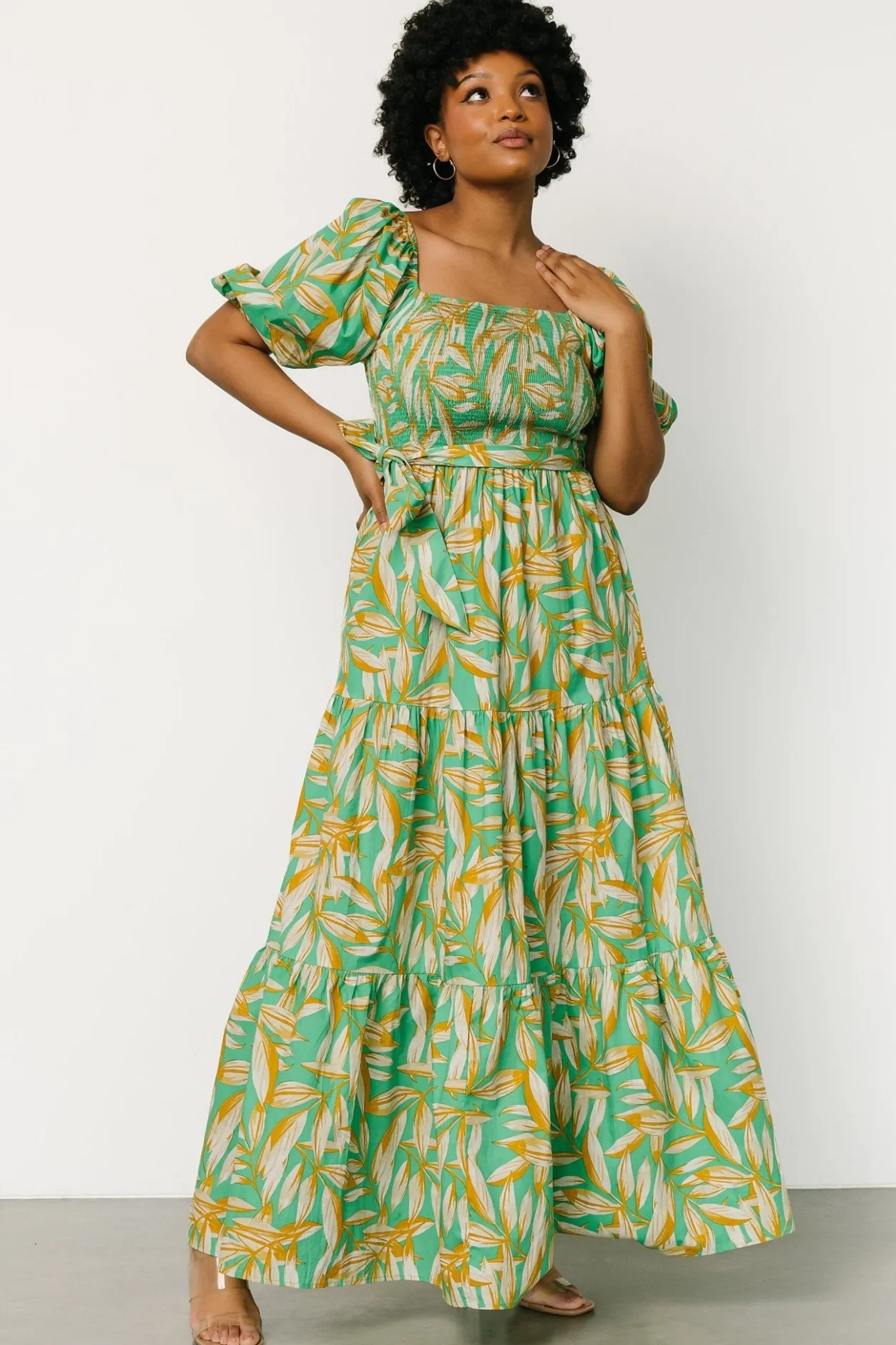 Online Baltic Born Forsythe Smocked Maxi Dress | Green Print GreenPrint