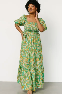 Online Baltic Born Forsythe Smocked Maxi Dress | Green Print GreenPrint