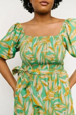 Online Baltic Born Forsythe Smocked Maxi Dress | Green Print GreenPrint