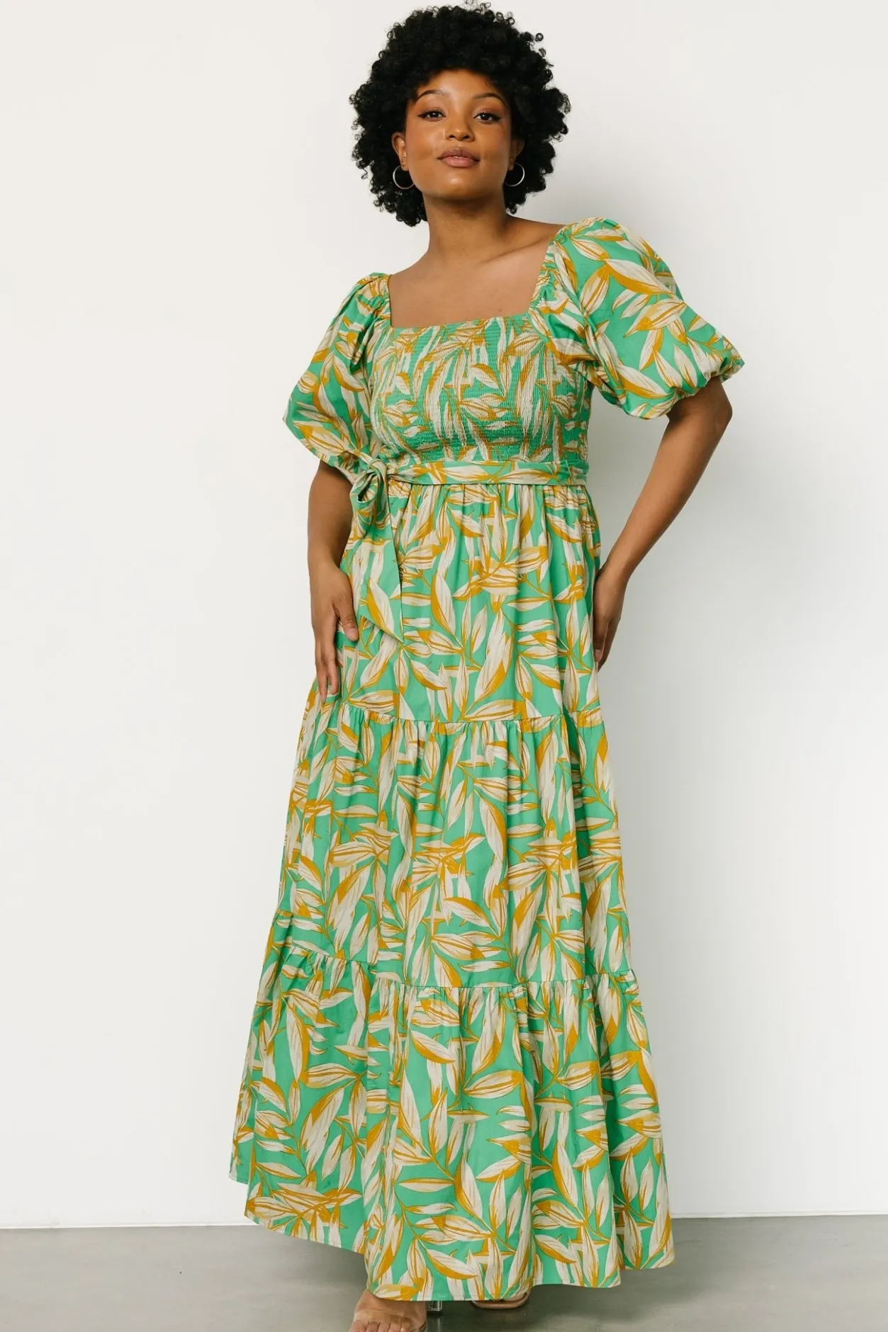 Online Baltic Born Forsythe Smocked Maxi Dress | Green Print GreenPrint