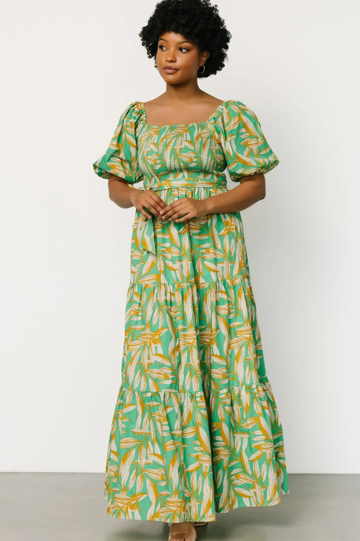 Online Baltic Born Forsythe Smocked Maxi Dress | Green Print GreenPrint