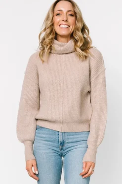 Outlet Baltic Born Frannie Knit Turtleneck Sweater | Taupe