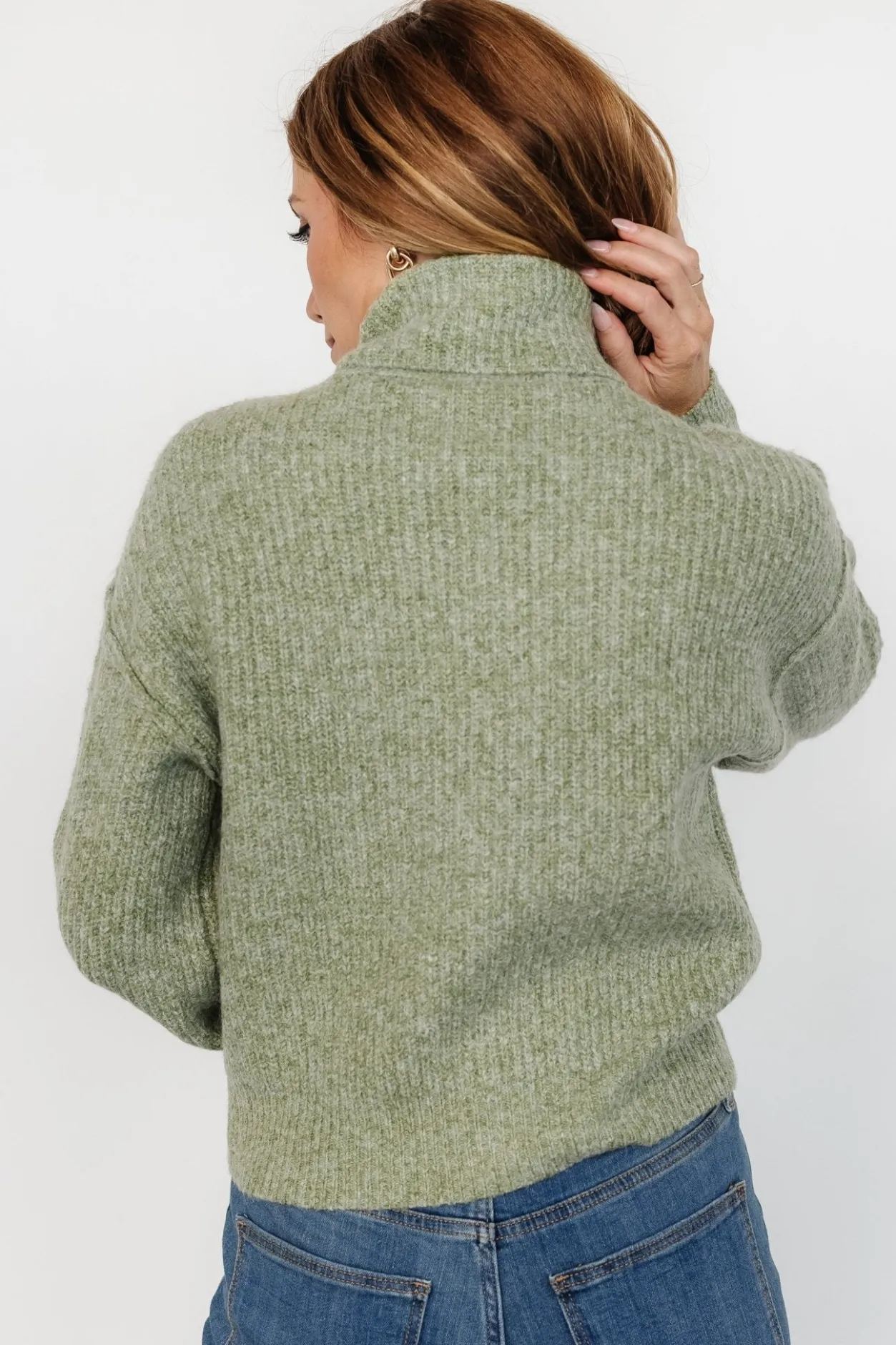 Outlet Baltic Born Frannie Knit Turtleneck Sweater | Olive