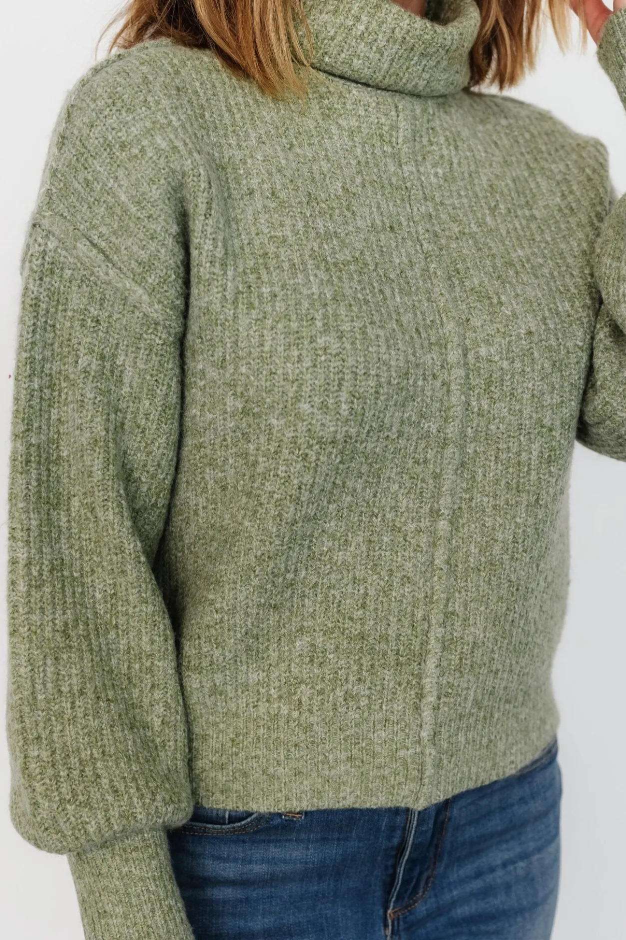 Outlet Baltic Born Frannie Knit Turtleneck Sweater | Olive