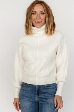 Clearance Baltic Born Frannie Knit Turtleneck Sweater | Cream