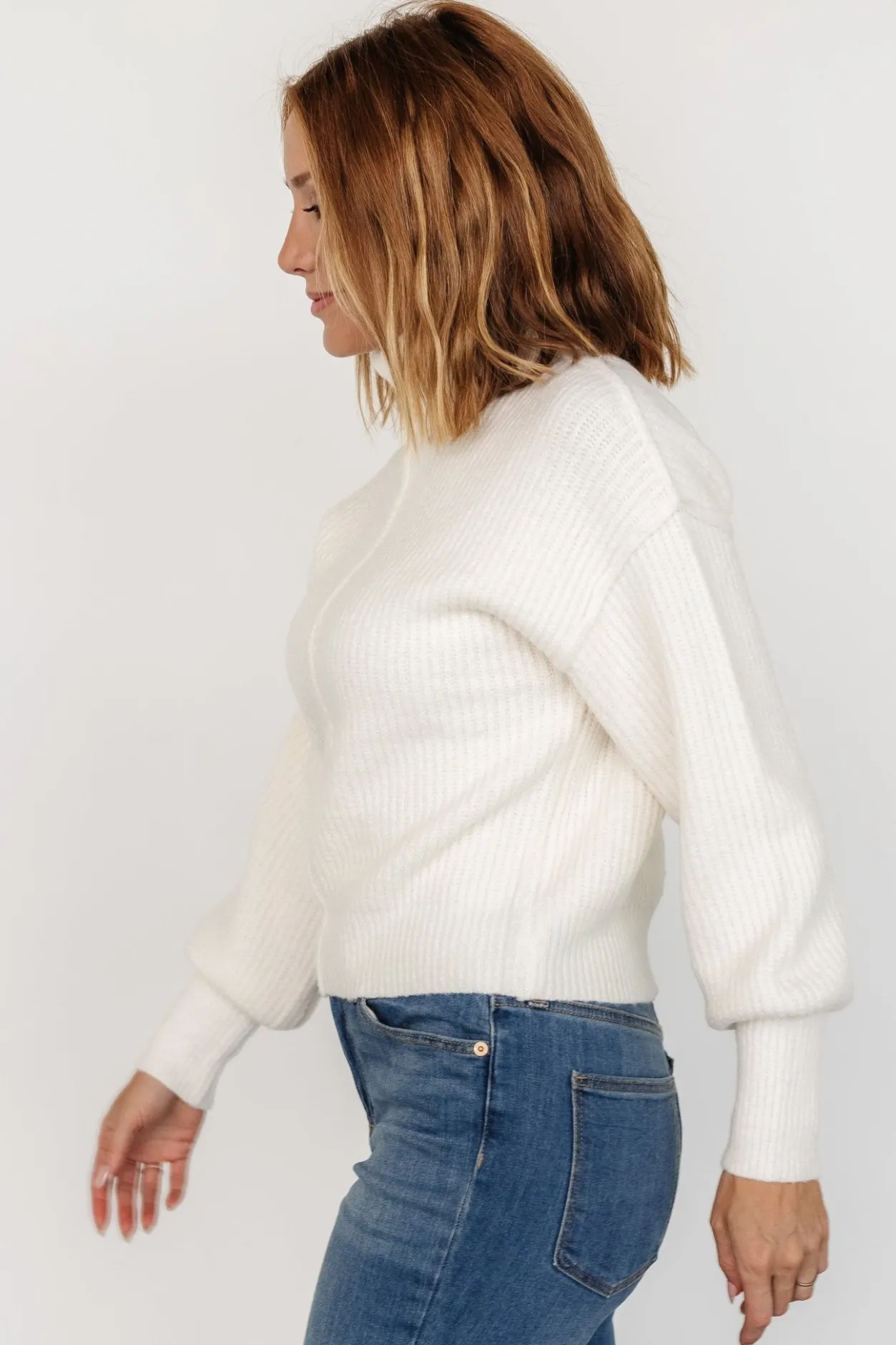 Clearance Baltic Born Frannie Knit Turtleneck Sweater | Cream