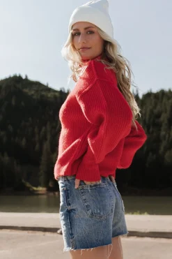 Online Baltic Born Frannie Knit Turtleneck Sweater | Red