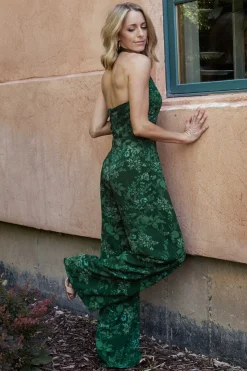 Best Baltic Born Freya Halter Jumpsuit | Emerald Floral EmeraldFloral