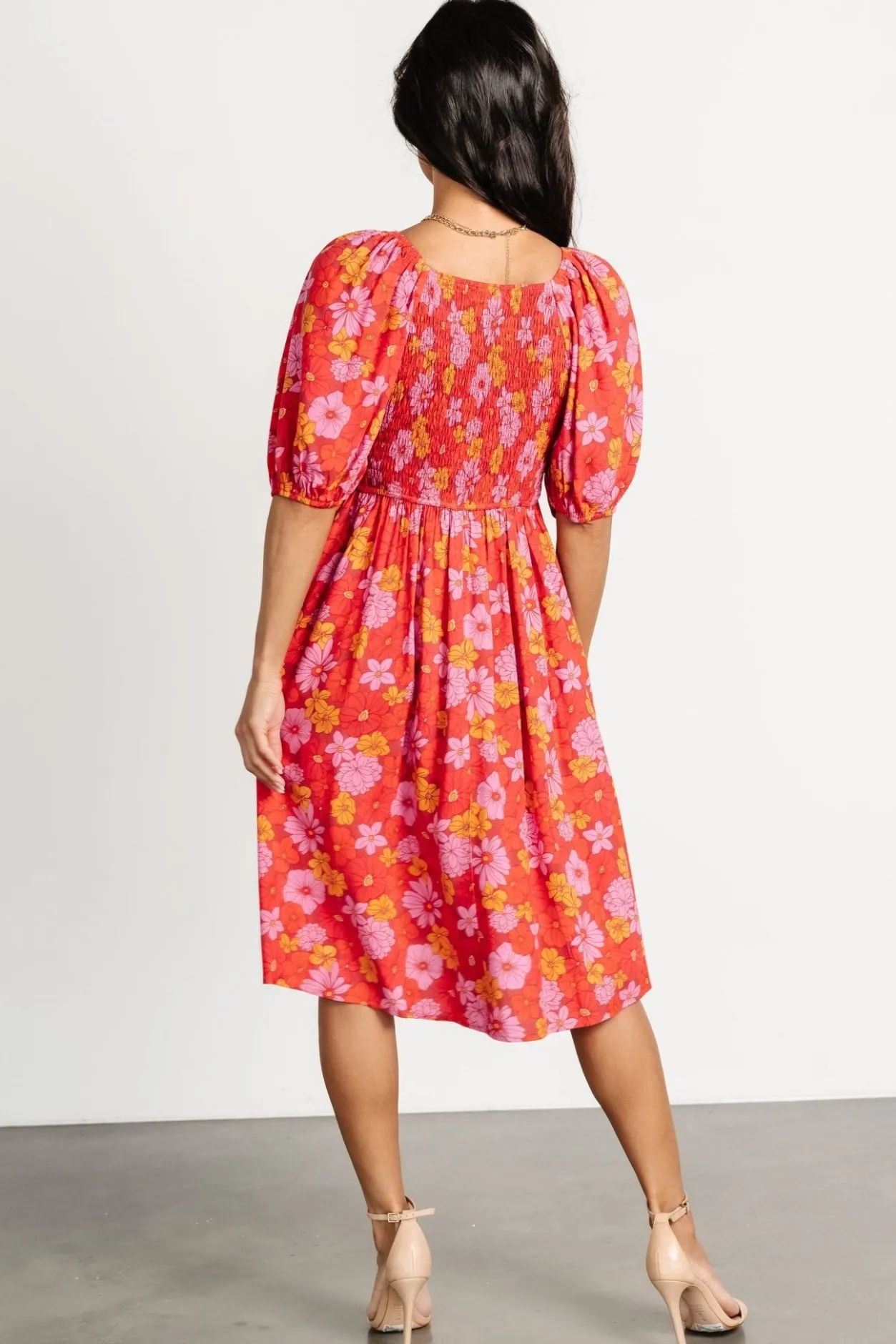 Clearance Baltic Born Gabbie Short Dress | Red Multi Floral RedMultiFloral