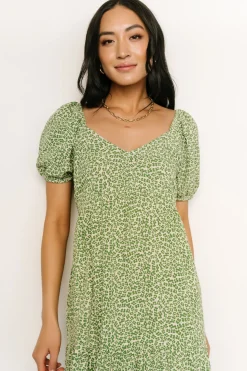 Outlet Baltic Born Gables Puff Sleeve Maxi Dress | Green Multi GreenMulti
