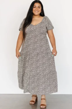 Discount Baltic Born Gables Puff Sleeve Maxi Dress | Black Multi BlackMulti