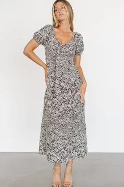 Discount Baltic Born Gables Puff Sleeve Maxi Dress | Black Multi BlackMulti