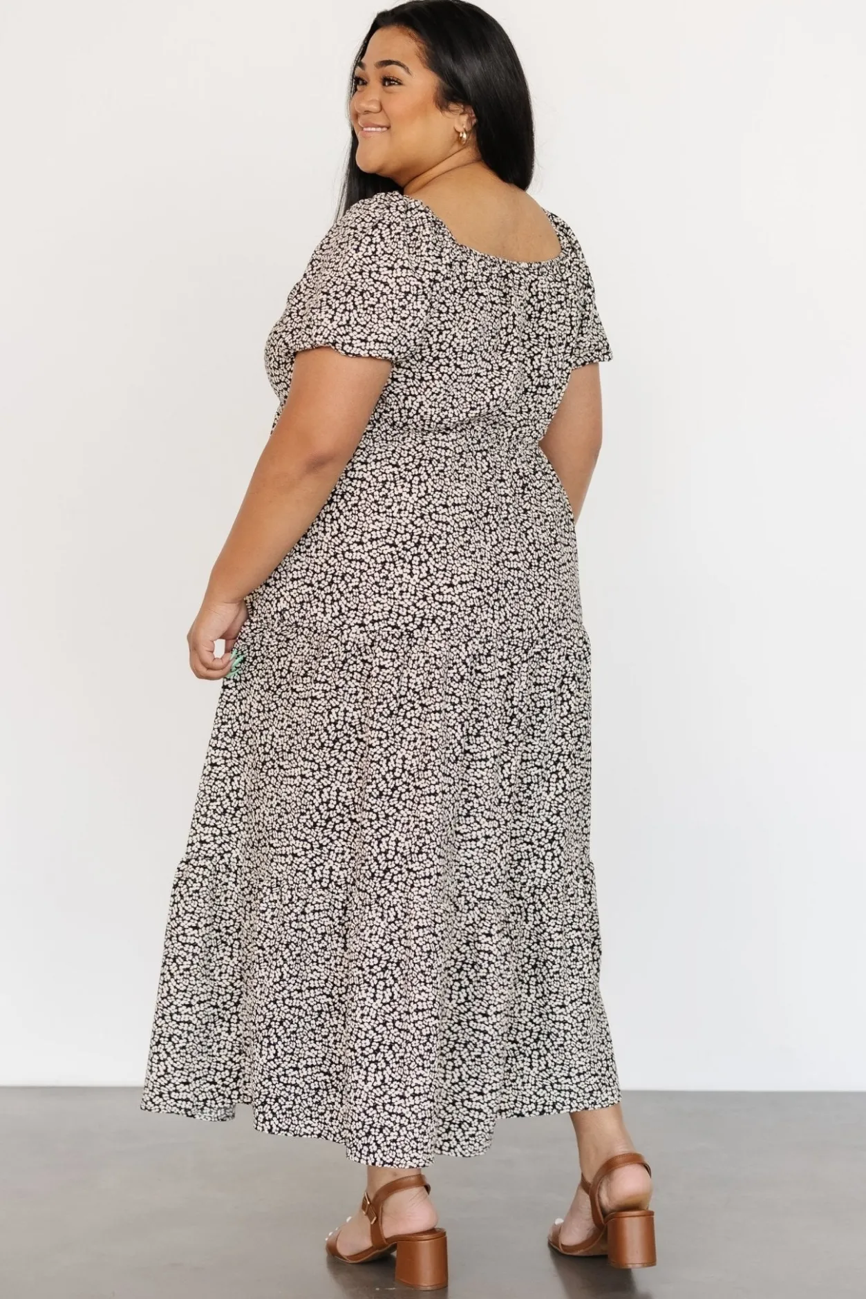 Discount Baltic Born Gables Puff Sleeve Maxi Dress | Black Multi BlackMulti