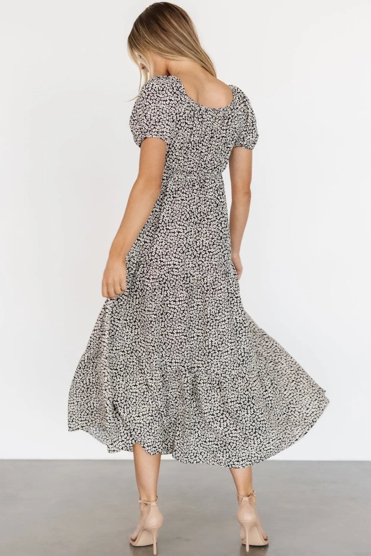 Discount Baltic Born Gables Puff Sleeve Maxi Dress | Black Multi BlackMulti
