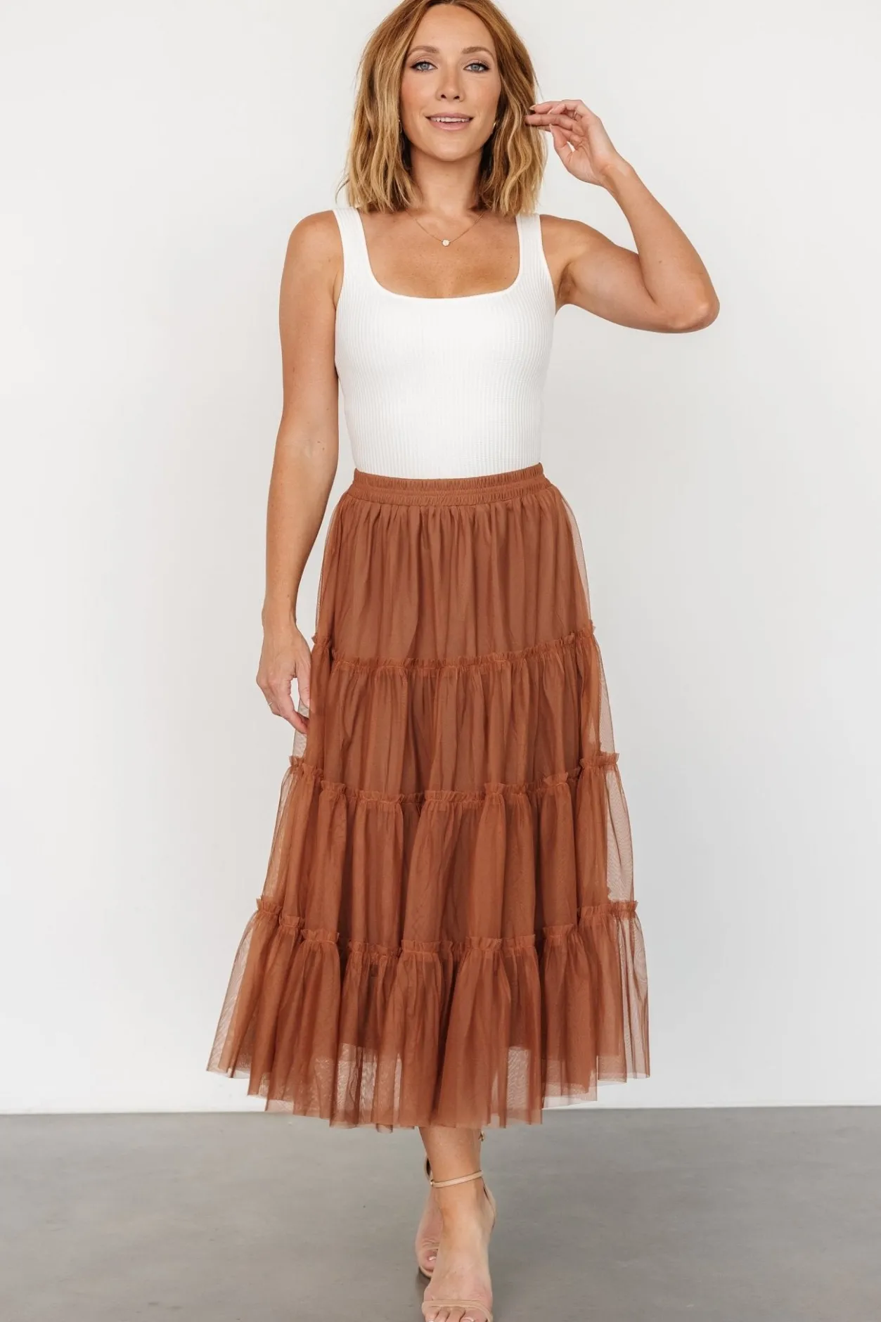 New Baltic Born Galena Tulle Skirt | Copper