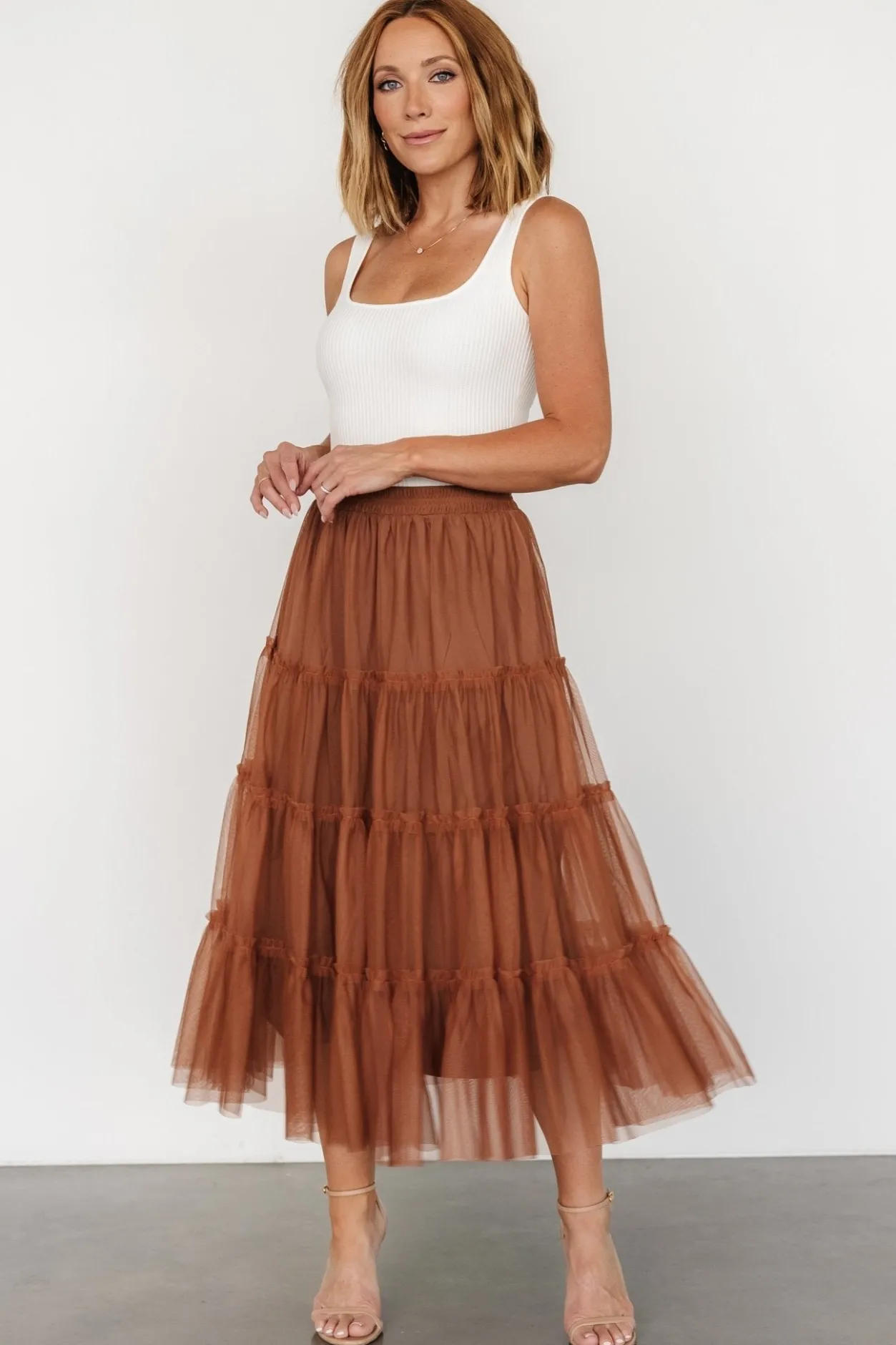 New Baltic Born Galena Tulle Skirt | Copper
