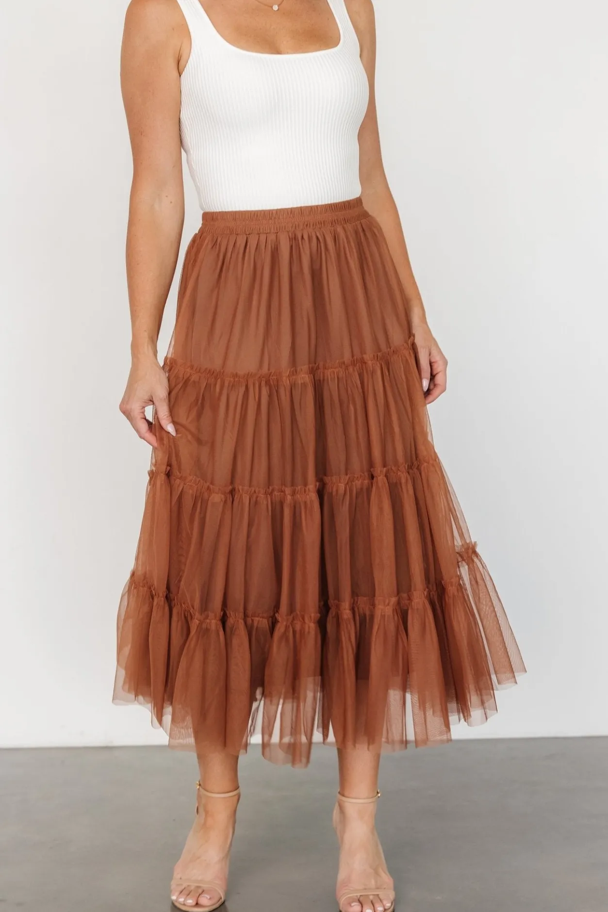 New Baltic Born Galena Tulle Skirt | Copper