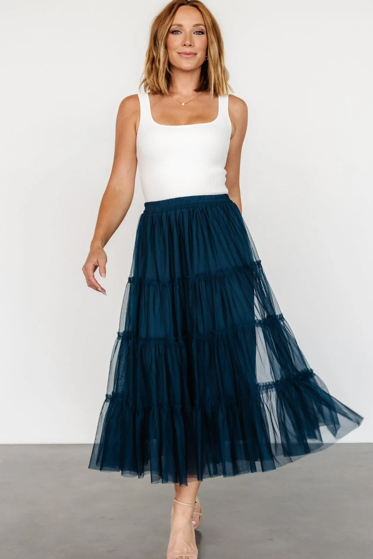 Outlet Baltic Born Galena Tulle Skirt | Deep Topaz DeepTopaz