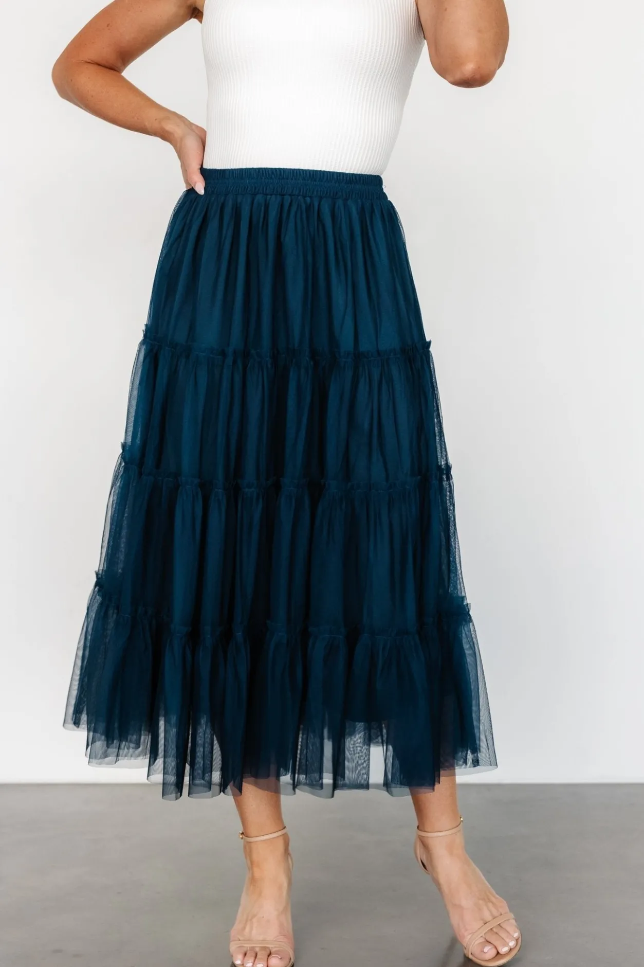 Outlet Baltic Born Galena Tulle Skirt | Deep Topaz DeepTopaz