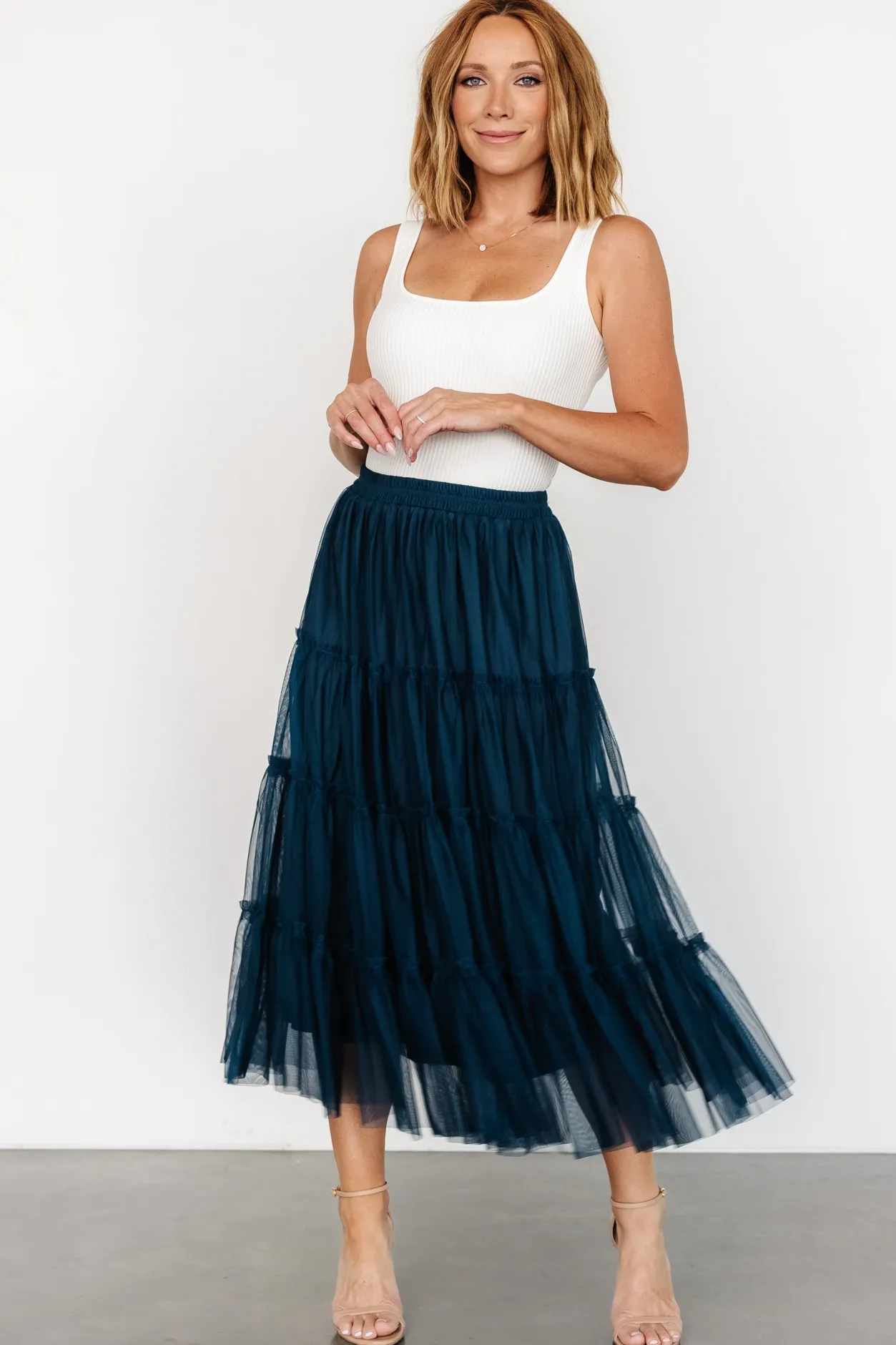 Outlet Baltic Born Galena Tulle Skirt | Deep Topaz DeepTopaz