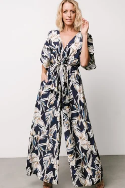 Discount Baltic Born Giada Wide Leg Jumpsuit | Navy + Off White Navy+OffWhite