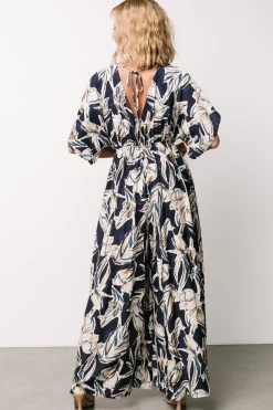 Discount Baltic Born Giada Wide Leg Jumpsuit | Navy + Off White Navy+OffWhite