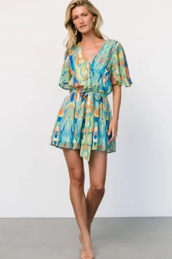 Clearance Baltic Born Gibson Romper | Blue + Green Multi Blue+GreenMulti