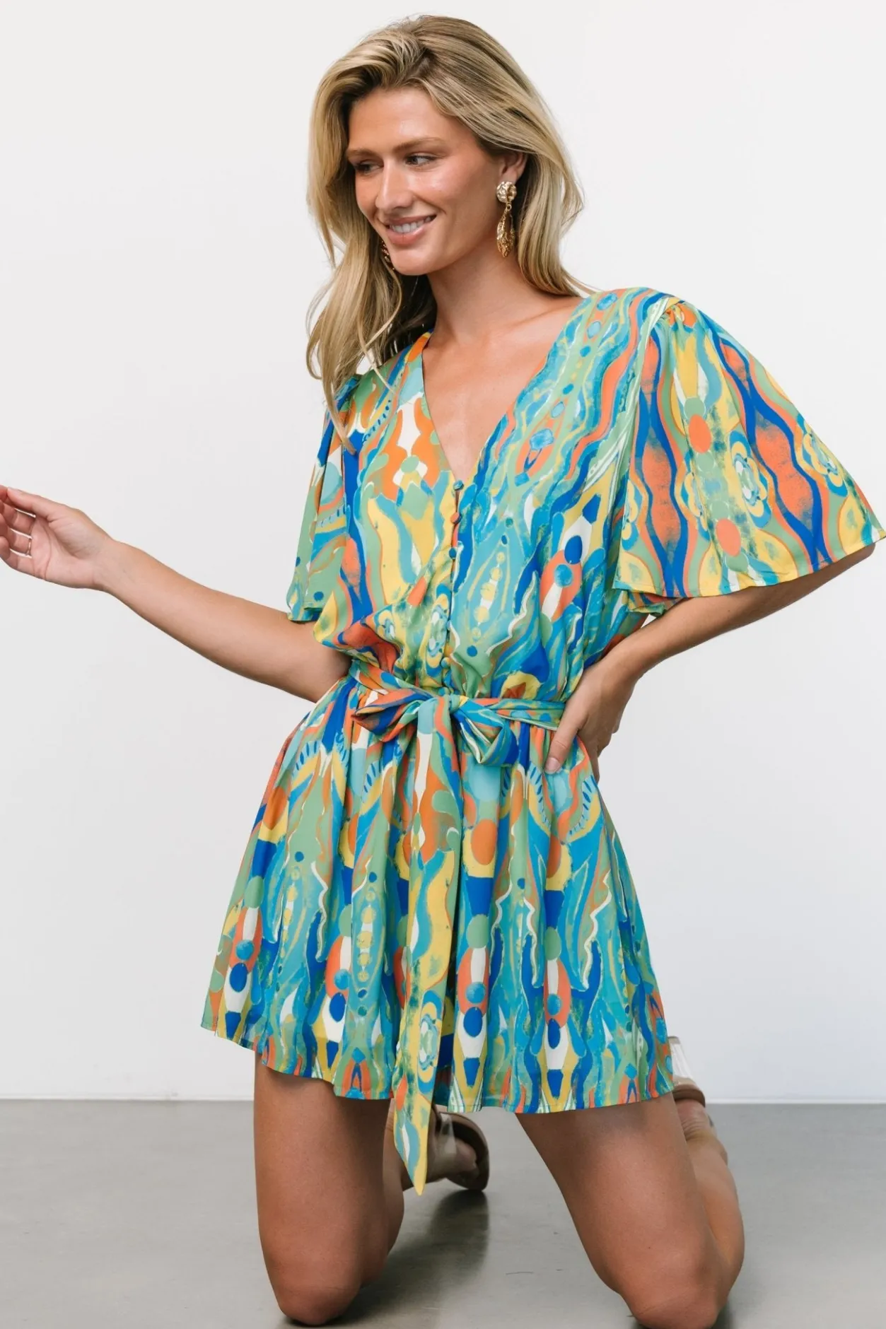 Clearance Baltic Born Gibson Romper | Blue + Green Multi Blue+GreenMulti