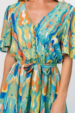 Clearance Baltic Born Gibson Romper | Blue + Green Multi Blue+GreenMulti
