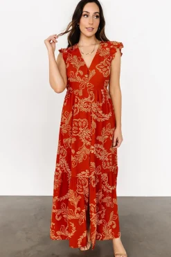 Discount Baltic Born Ginger Button Down Maxi Dress | Rust + Ivory Rust+Ivory