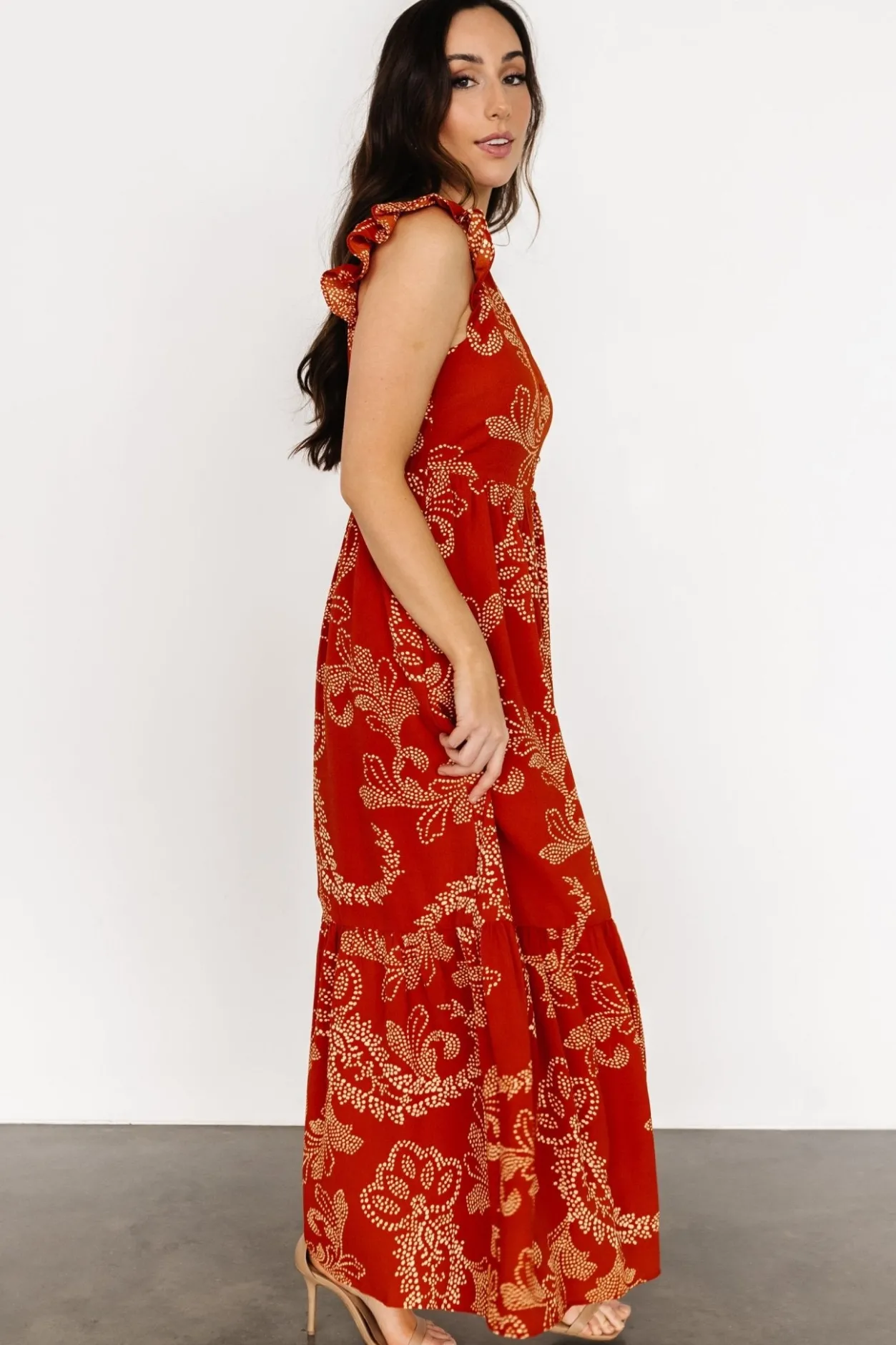 Discount Baltic Born Ginger Button Down Maxi Dress | Rust + Ivory Rust+Ivory