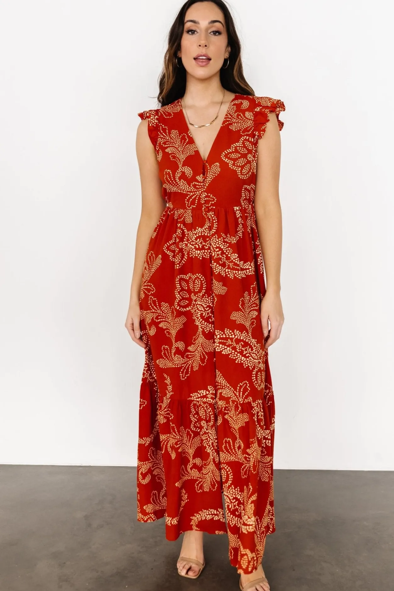 Discount Baltic Born Ginger Button Down Maxi Dress | Rust + Ivory Rust+Ivory