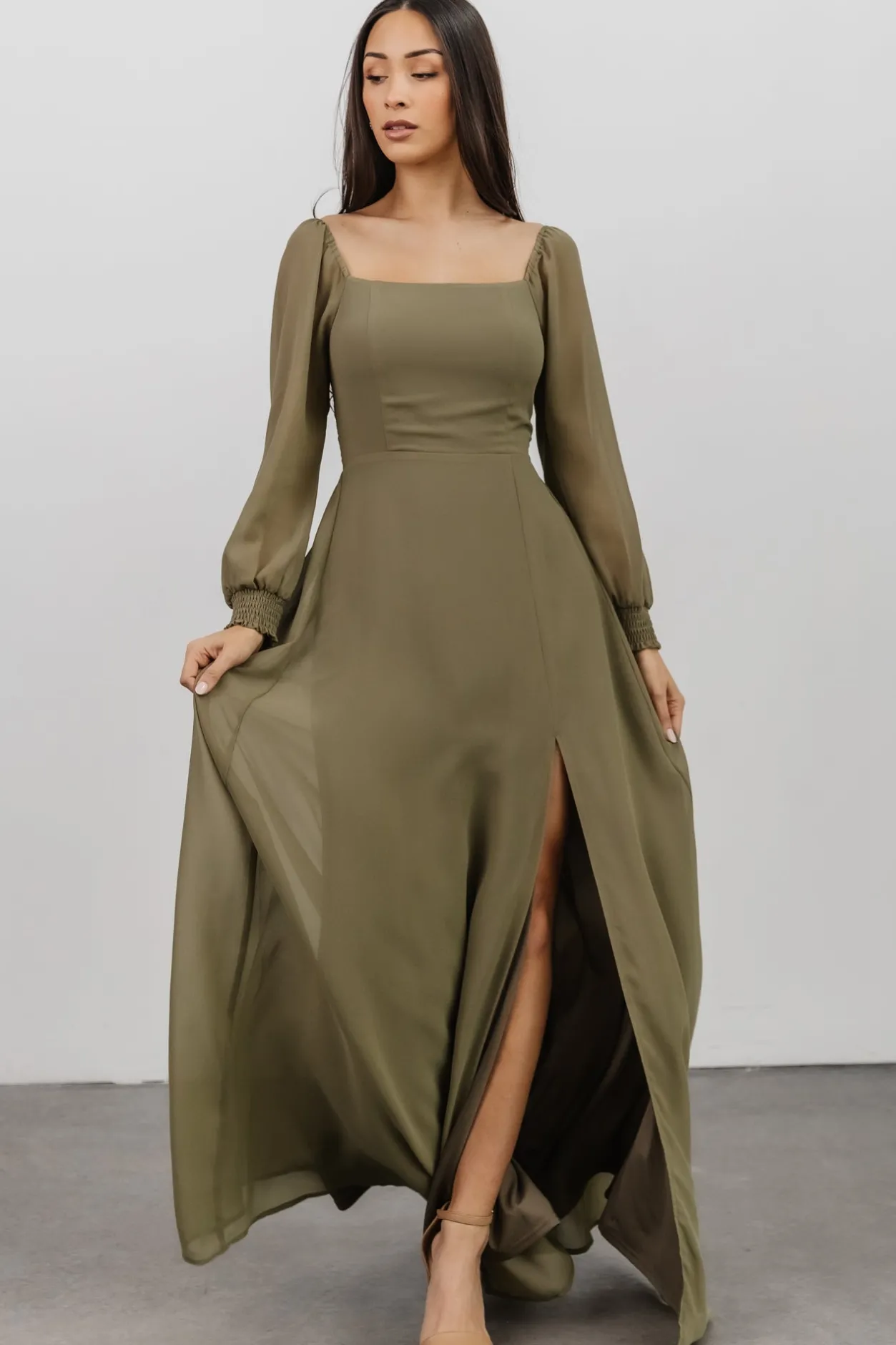 Outlet Baltic Born Giselle Maxi Dress | Dusty Olive DustyOlive