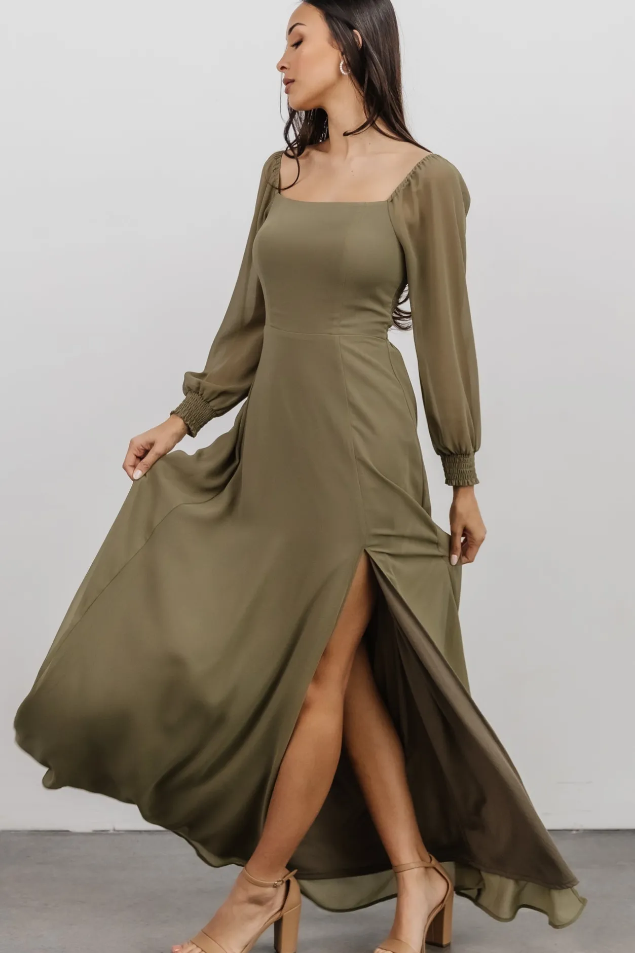 Outlet Baltic Born Giselle Maxi Dress | Dusty Olive DustyOlive