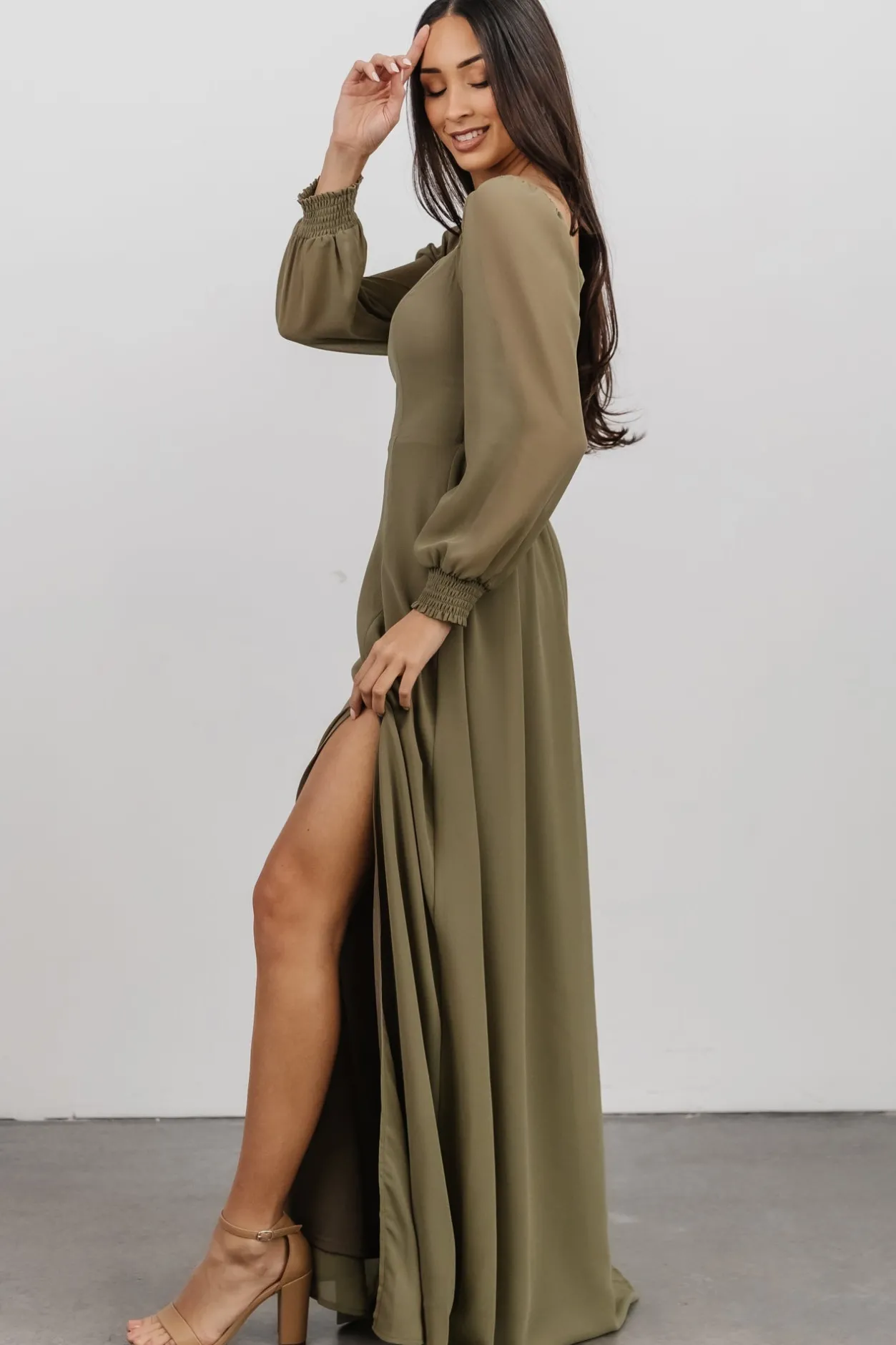 Outlet Baltic Born Giselle Maxi Dress | Dusty Olive DustyOlive